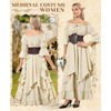 IEEILULU Women Renaissance Medieval Costume - Peasant Irish Victorian Gothic