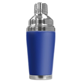 Mugzie brand 20 Ounce Cocktail Shaker with Insulated Wetsuit Cover - Blue