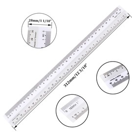 Aconnet 36 Pack Clear Flexible Ruler 12 Inch Plastic Ruler Shatter Resistant Straight Ruler Bendable Flexible Clear Ruler with Inches and Centimeters For Student Teacher School Office And Home Use
