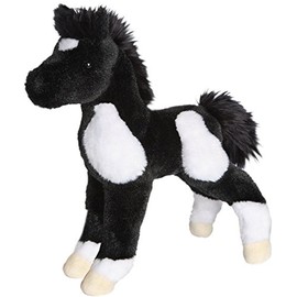 Douglas Runner Black & White Paint Horse Foal Plush Stuffed Animal