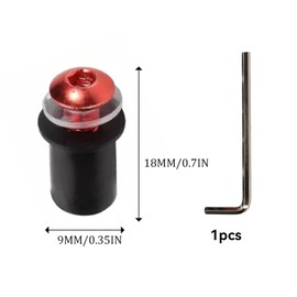 Pack of 10 M5 x 16 mm Motorcycle Windshield Mounting Screws, Fairing Screws Motorcycle and a Wrench Suitable for All Motorcycles with Windscreens of Size M5 (Red)