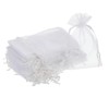 sourcing map 50pcs Organza Bags 11x16cm Drawstring Favor Pouches Sheer