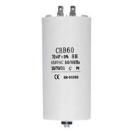 easyPART Compatible/Replacement for Europart 10019474 Capacitor 70µF 450V Universal with Plug-In Flags Mounting Screw CBB60