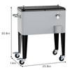 SHAREWIN 60 Quart Rolling Ice Chest, Portable Patio Party Drink