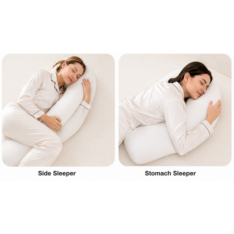 U-Shaped Side Sleeping Pillow – Soft Neck Support Cushion for