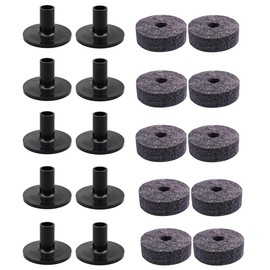 A-xctoe Round Soft Grey Cymbal Stand Felt Washer Replacement for Drum Set of 20