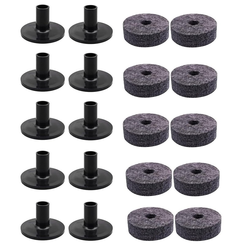 A-xctoe Round Soft Grey Cymbal Stand Felt Washer Replacement for