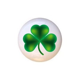 Shamrock - Shamrocks Irish - DECORATIVE Glossy CERAMIC Cupboard Cabinet PULLS Dresser Drawer KNOBS