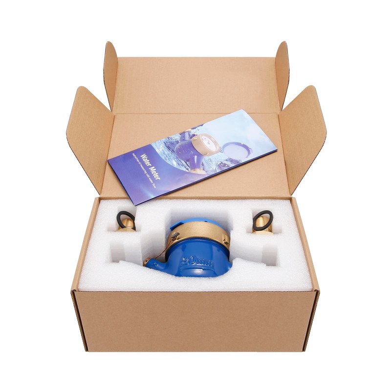 MEASUREMAN 3/4" Non-Pulsed Multi-Jet Cubic Meter Water Meter Brass Body