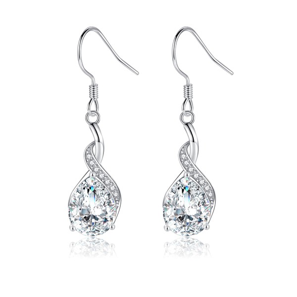 Cangall Silver Drop Earrings for Women, 925 Sterling Silver Dangle