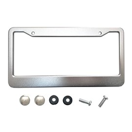 Muxkenper License Plate Frames Solid Aluminum License Plate Cover Holder Universal Car Frame for Man and Women with Screws (Silver)