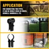 VIVIDA End Rail Clamps 1-3/8 Inch, Black Chain Link Fence