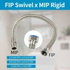 18Inch Flexible Stainless Steel Corrugated Water Heater Connector,3/4" FIP Swivel