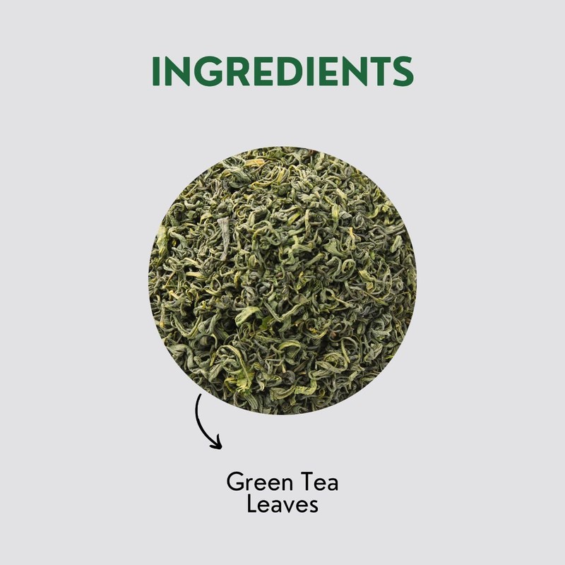 Classic Green Tea Bags (3.53oz/100gm), Loose Leaf 50 Pyramid Teabags,
