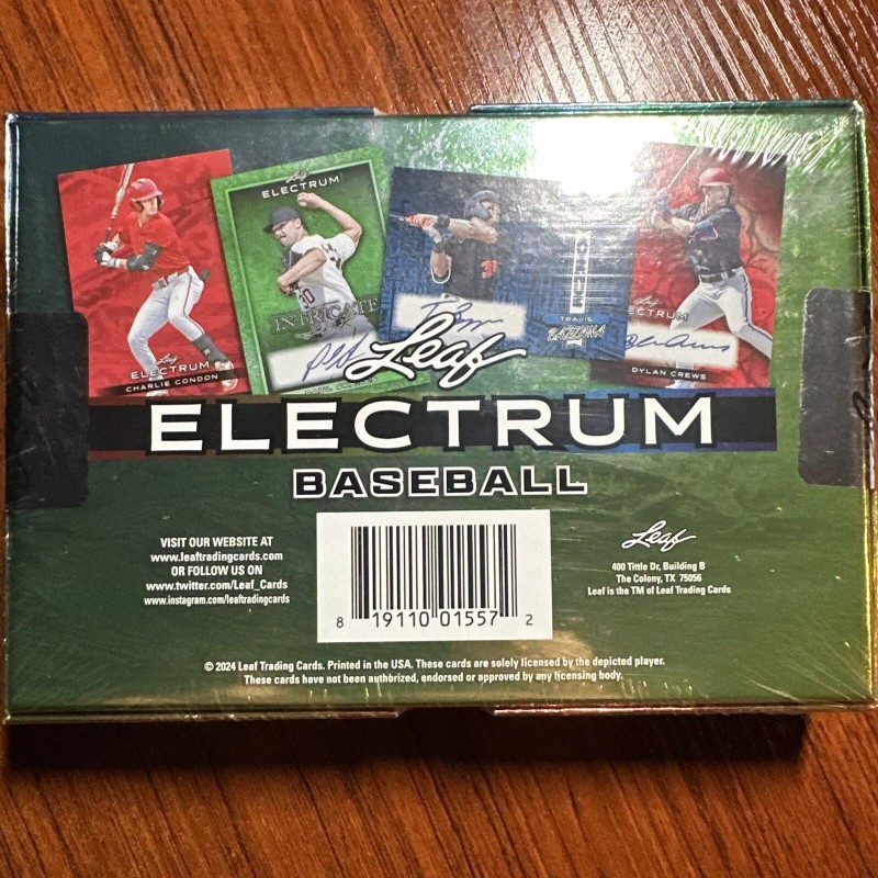 2024 LEAF ELECTRUM BASEBALL Sealed Hobby Box SKENES CREWS HOLLIDAY