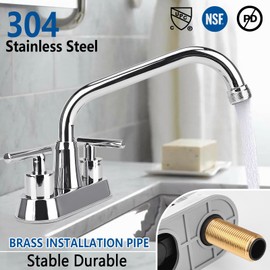 Bietor Utility Laundry Sink Faucet,Laundry Tub Faucet,Laundry Faucets for Utility Sink,Laundry & Utility Room Sink Faucet, with NPT3/4 Threaded End,2 Lever Handles