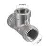 sourcing map Pipe Fitting Tee 1/4 NPT Female Thread Hose