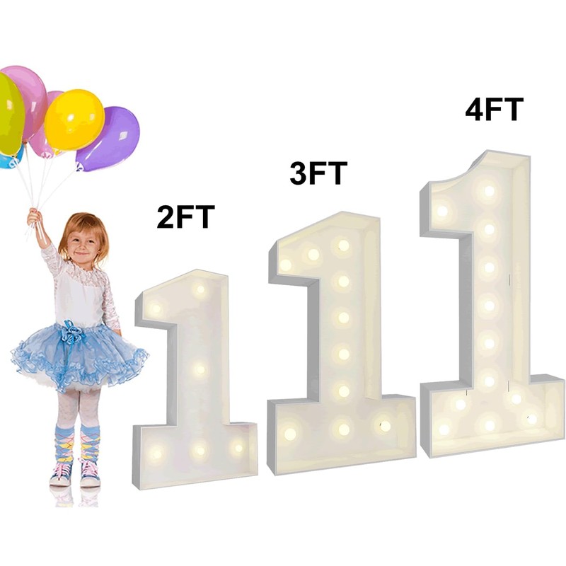 2FT Marquee Light Up Number, Marquee Numbers 8, Mosaic Balloons