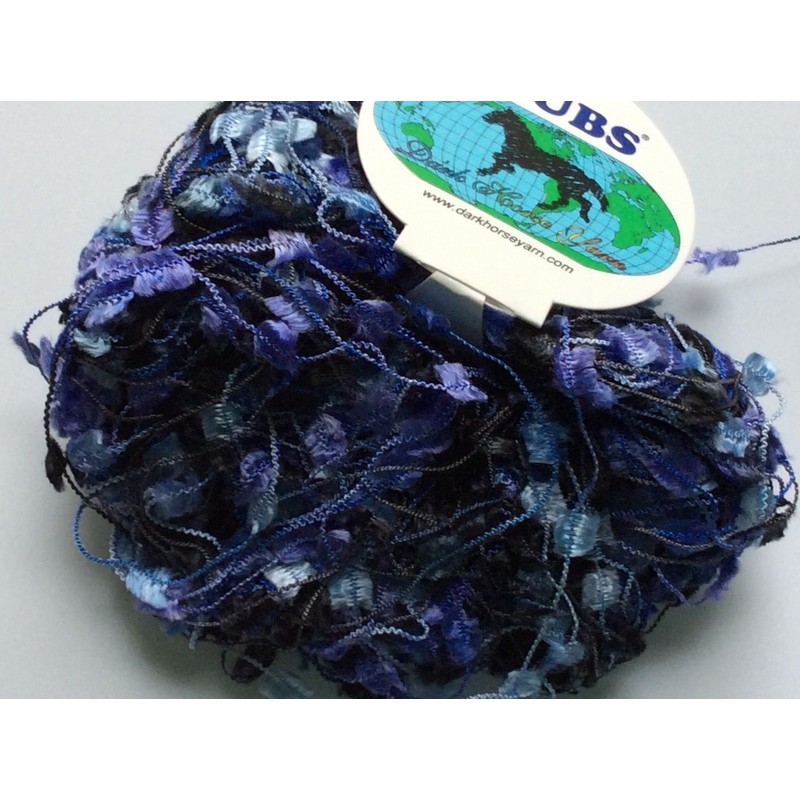 Purple, Blue, Black, Grey Butterfly Yarn - Dark Horse Nubs