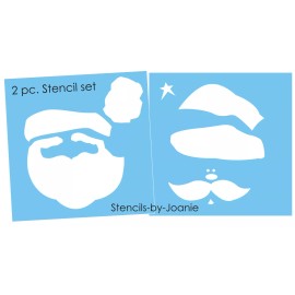 Stencils by Joanie Christmas Stencil 3" Santa Claus Face Seasonal Holiday Prim Country DIY Signs