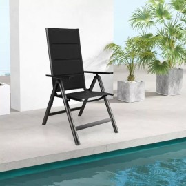 Costway Patio Outdoor Dining Chair High Back Armchair w/7 Position Adjustable Backrest