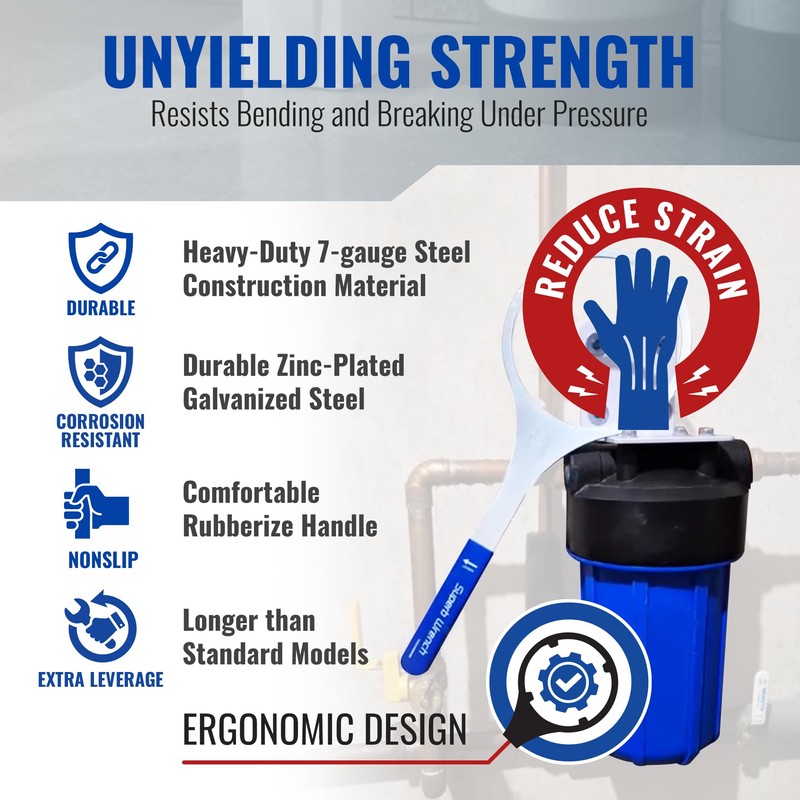 Superb Wrench SPBW-2 Heavy Duty Metal Water Filter Wrench (6.25