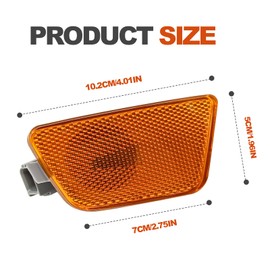 Left Bumper Marker Light Front Driver Side Compatible with Chevy Cruze 2011-2015, Replaces# GM2550198N 42334144