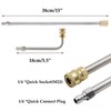 Pressure Washer Extension Wand, 2Pcs Extension Lance (15"/38cm) + 90°Curved