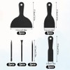 12pcs Plastic Putty Knife Set, Spackle Tool, Include 6 Black