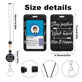 JKDHJK Lanyard with Card Holder, Id Card Holder for Neck, Teacher, Nurse, Student Lanyards, Stretchable Key Buckle, Easy Disassemble Card Cover
