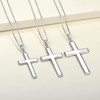 YL Cross Necklace for Men Sterling Silver Plain Cross Pendant