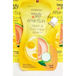 Beauty 360 After-Sun Melon & Cucumber GEL HYDRATING MASK - 12 Masks Total! #C-20