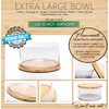 25DOL XXL 125 Ounces Clear Glass Salad Bowl Dish with