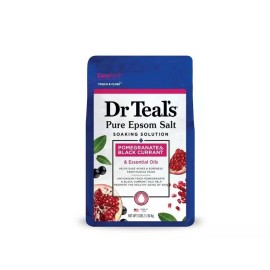 Dr. Teal's Dr Teal's Pure Epsom Salt Soak, Soften & Moisturize  3 Lb ( Select Your Type )., - Pomegranate Oil & Black Currant
