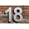 Large Brushed Modern House Number -8 Inch 203mm Height, Made