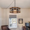 Rustic Farmhouse Large Plug in Pendant Light Fixture with Adjustable
