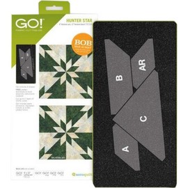 AccuQuilt GO! Hunter Star-6" Finished (Makes 12" Finished Blocks) Block on Board Fabric Cutting Die.