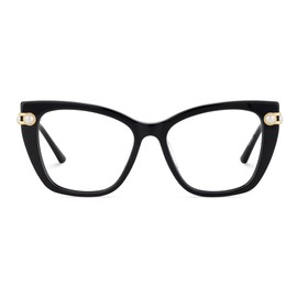 Zeelool Blue Light Glasses for Women Pearl Cat Eye Eyeglasses ZJGX861602 Black