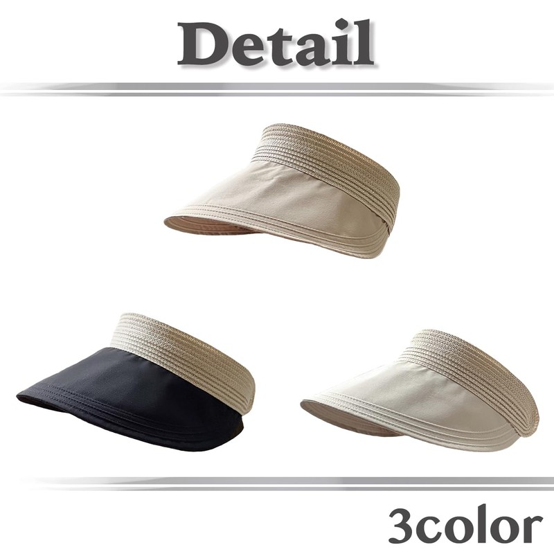 [ホワイトファング] サンバイザー 帽子 カジュアル UVカット 日焼け防止 おしゃれ アウトドア レディース CZA108(ベージュ)