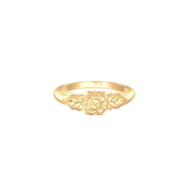 Elli Women's Ring Rose Symbol Floral Vintage Look in 925 Sterling Silver, Sterling Silver, None