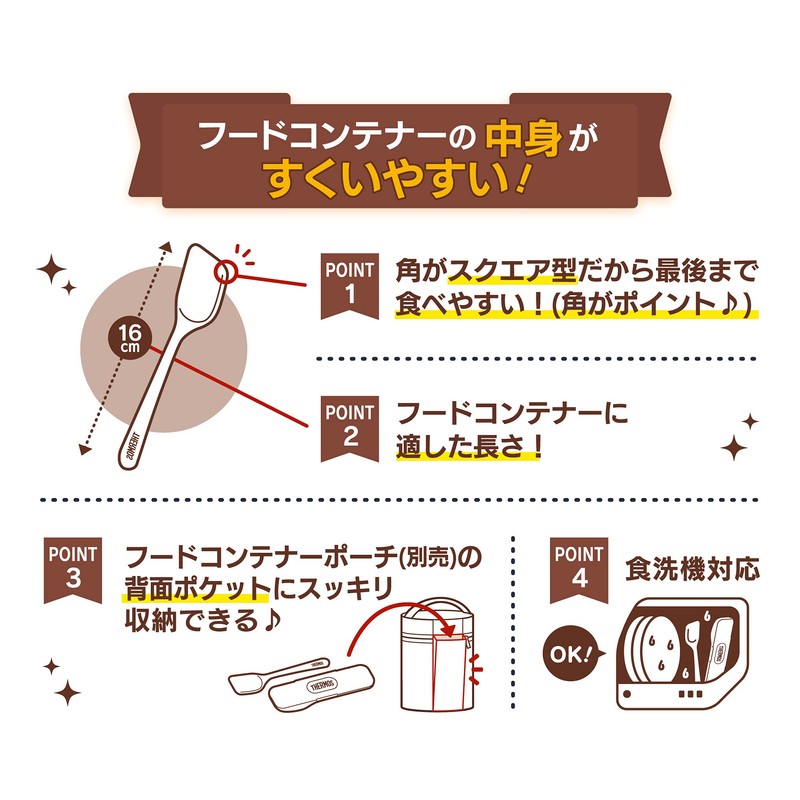 Thermos Food Container Spoon