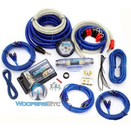 97K - Performance 0 & 4 Ga. Dual 8000W High Power Transfer 3 RCA Amplifier Kit