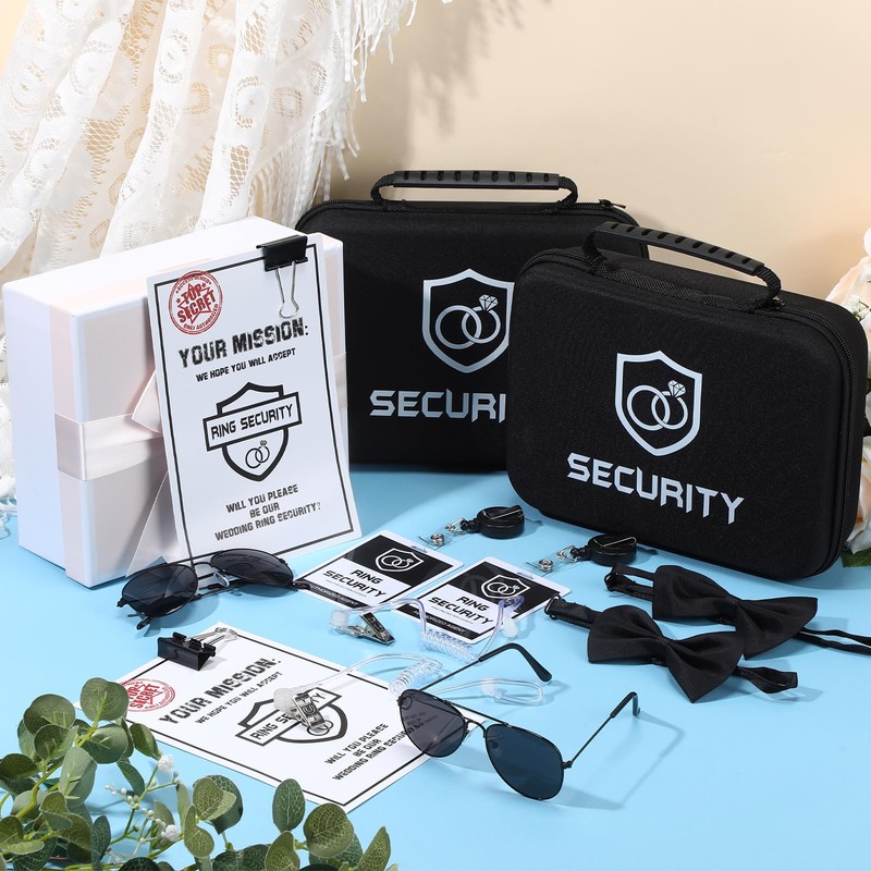 Mepase 14 Pcs Ring Wedding Security Set Include Ring Bearer