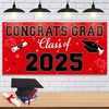 LEVGSAK Red 2025 Graduation Party Plastic Backdrop
