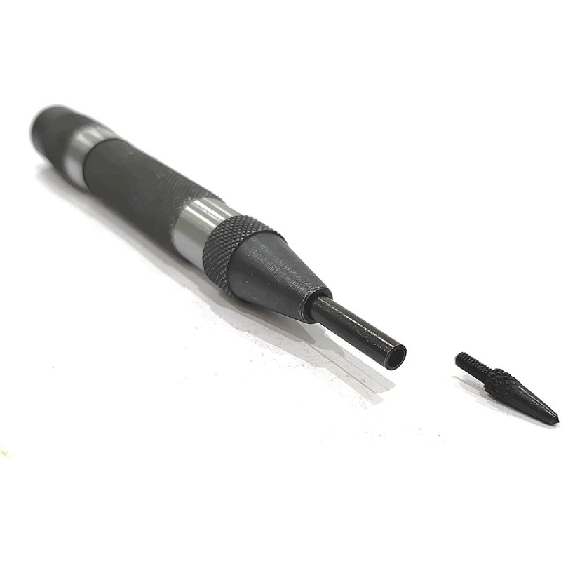 Automatic Center Punch with Replaceable Hardened Steel Tip ((Medium Duty))