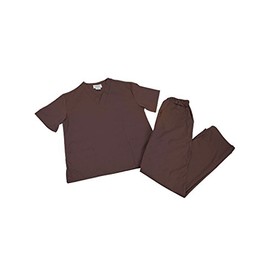Women's Scrub Set - Medical Scrub Top and Pant, Chocolate, XX-Small