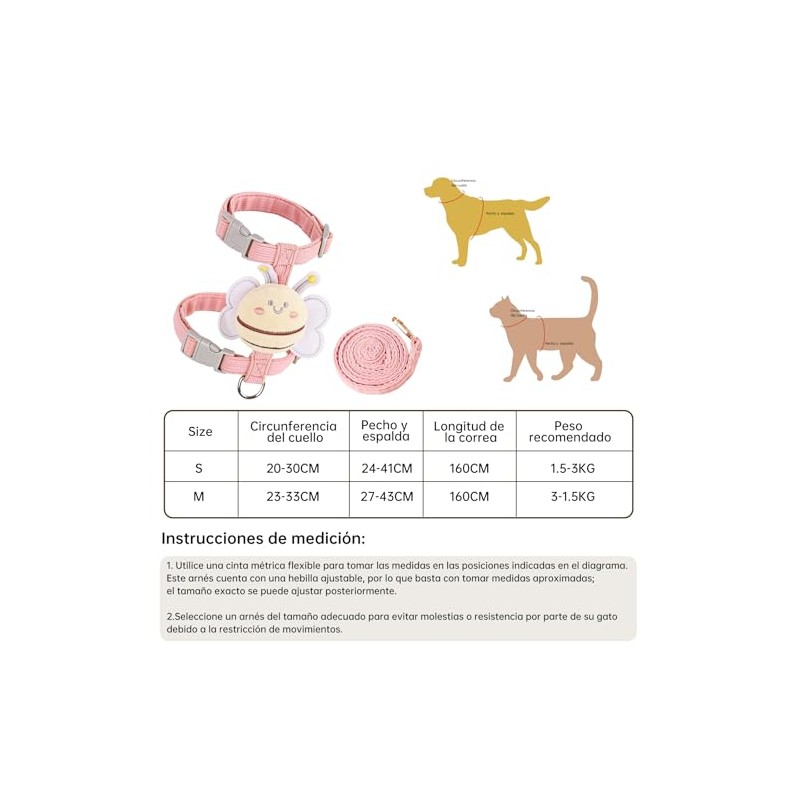 Jasonwell Pechera para Gato Arnes - Arnes para Gato Collar
