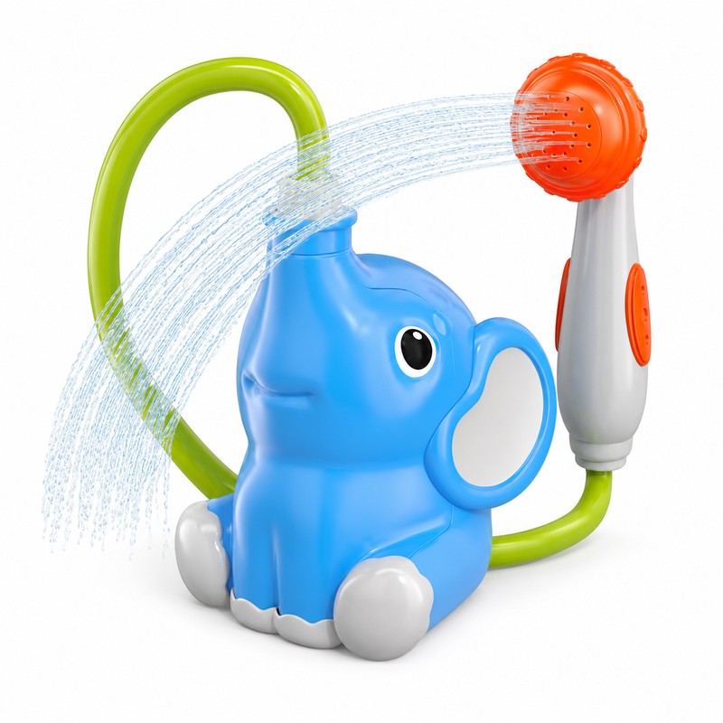 Cute Elephant Bath Shower Toy for Toddlers – Rotatable Water