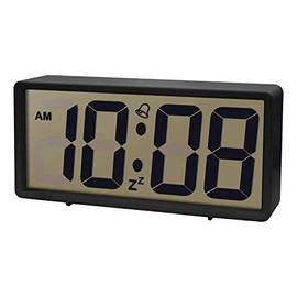  – 置ki時計 Black 11 × 20 × 6 cm LCD Big Screen, Alarm Clock, Place Digital Wall Clock Women, Jade LED – 008BK