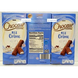 Choceur Milk Crème Smooth Creamy European Chocolate 7.05oz 200g (Three Bars)